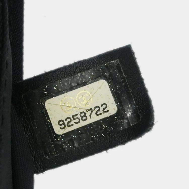 Pre Owned Chanel Black Felt Nylon Sport Line 2way Handbag