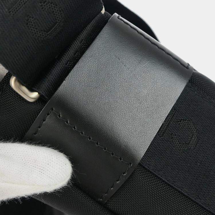 Pre Owned Chanel Black Felt Nylon Sport Line 2way Handbag