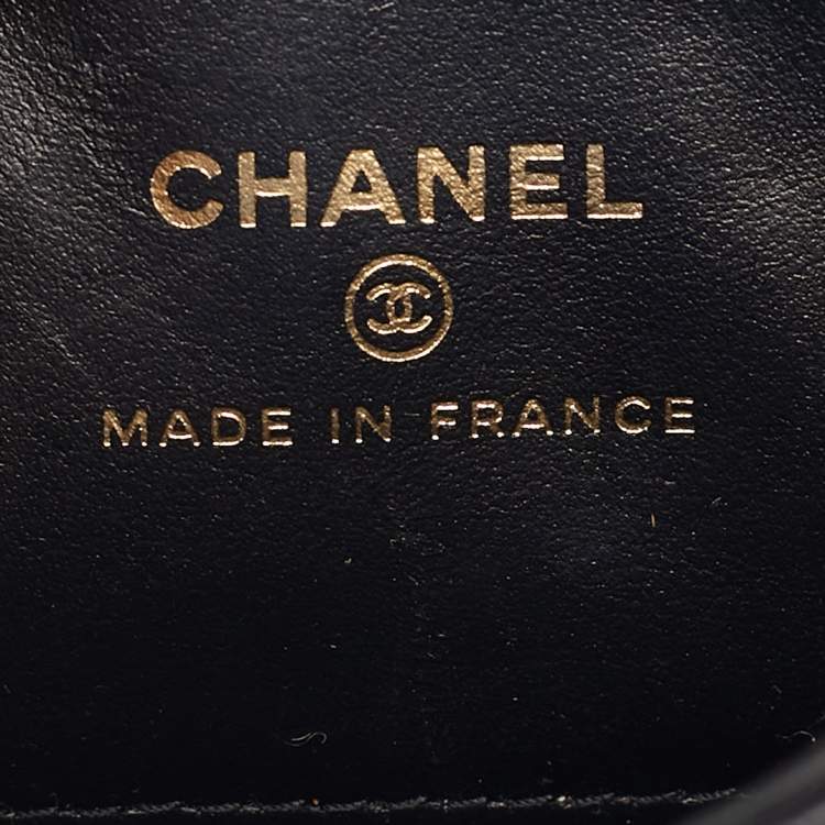 Pre Owned Chanel Black Quilted Leather Mini Nano Kelly Crossbody Bag