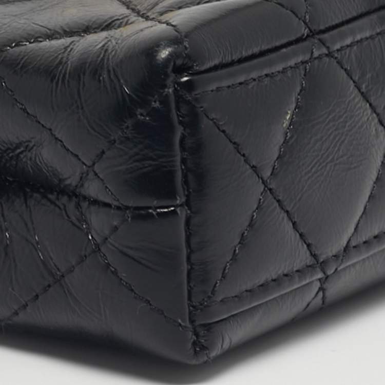 Pre Owned Chanel Black Quilted Leather Mini Nano Kelly Crossbody Bag