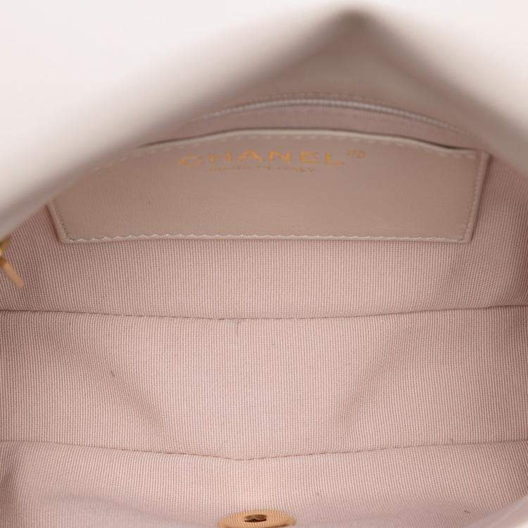 Pre Owned Chanel Brown Small Quilted Lambskin Funky Town Flap