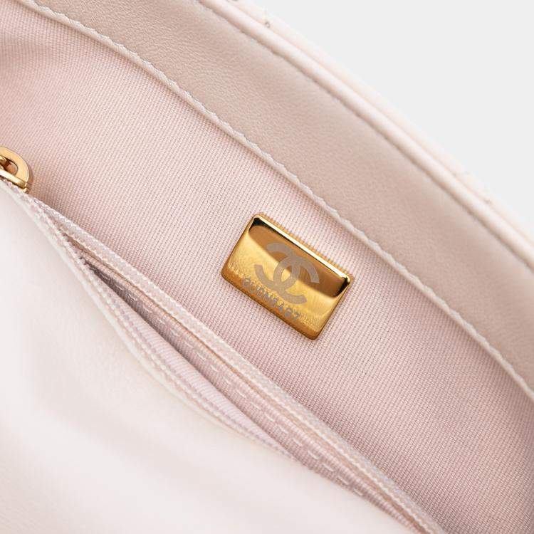 Pre Owned Chanel Brown Small Quilted Lambskin Funky Town Flap