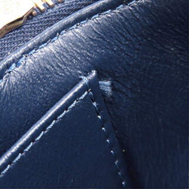 Pre Owned Chanel Navy Blue Quilted Lambskin Trendy CC Vanity Case