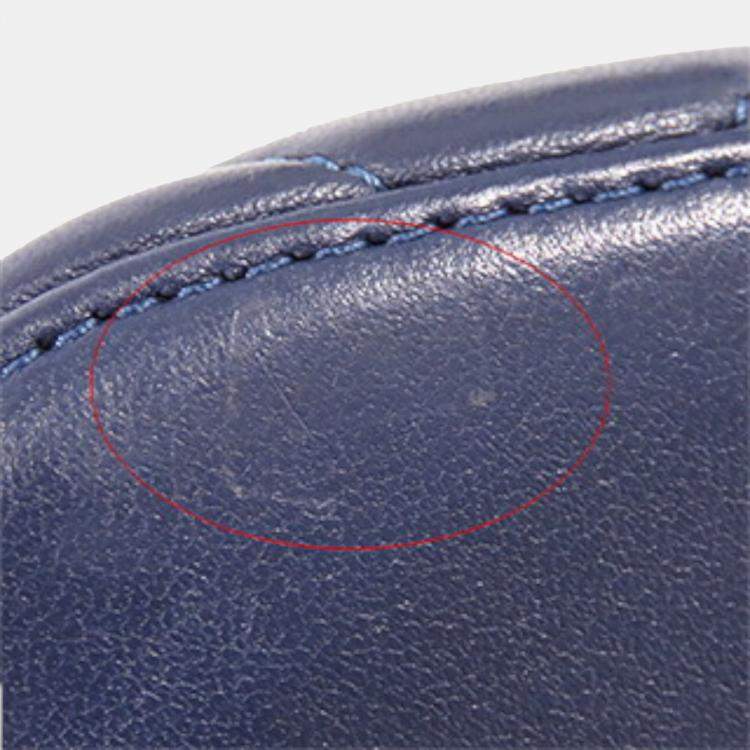 Pre Owned Chanel Navy Blue Quilted Lambskin Trendy CC Vanity Case