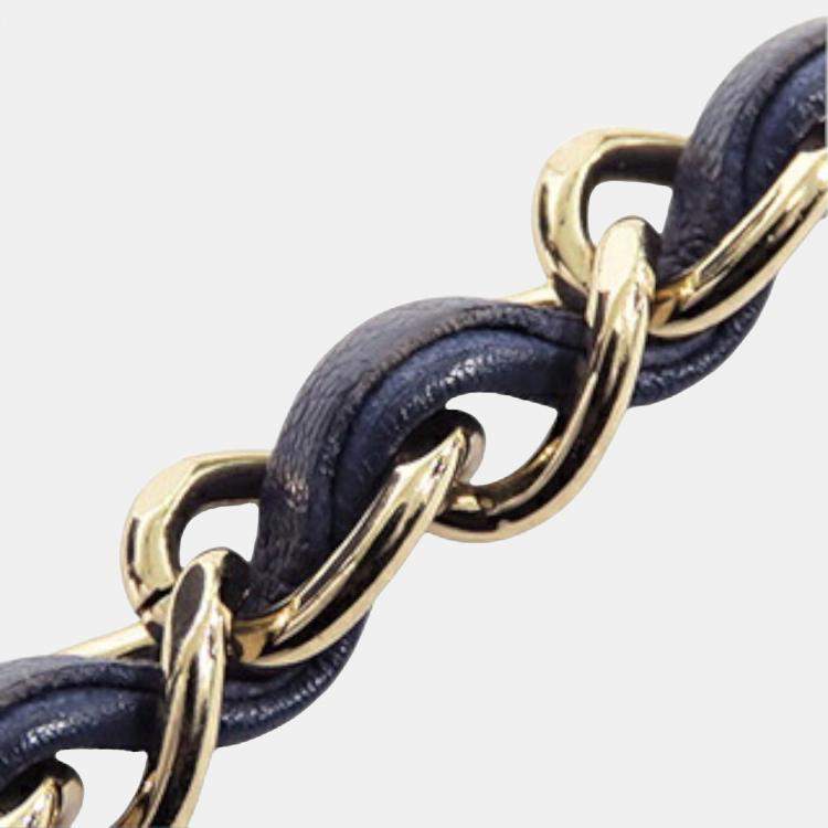 Pre Owned Chanel Navy Blue Quilted Lambskin Trendy CC Vanity Case