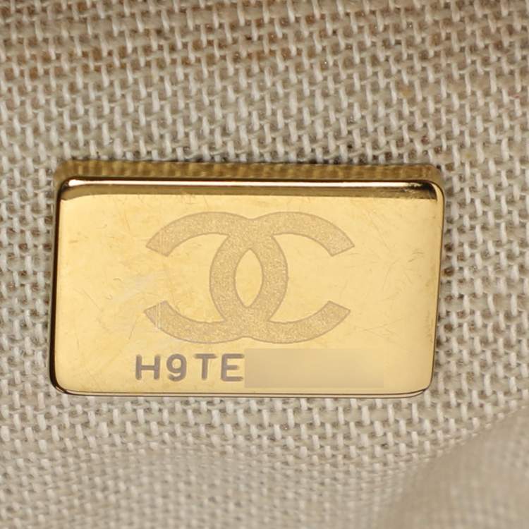 Pre Owned Chanel Indigo Canvas and Leather Small Deauville Shopper Tote