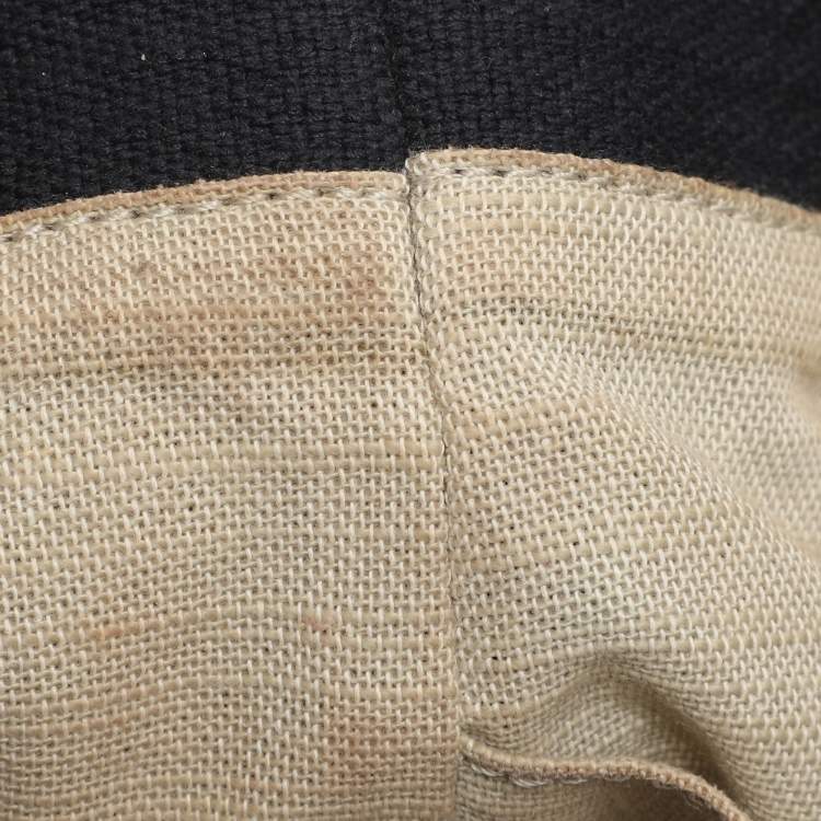 Pre Owned Chanel Indigo Canvas and Leather Small Deauville Shopper Tote