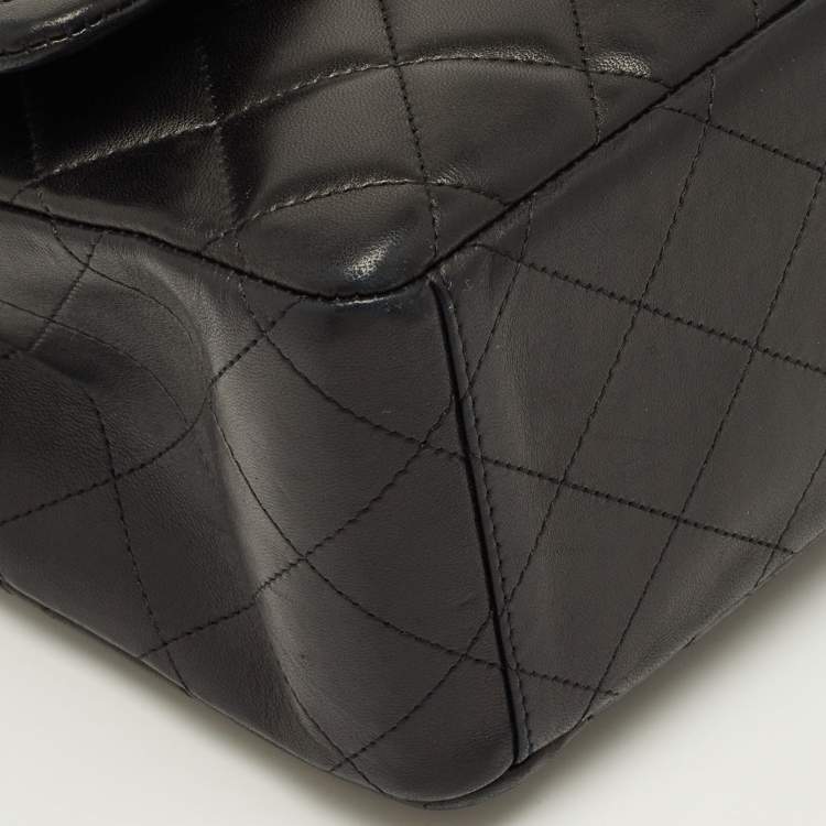 Pre Owned Chanel Black Quilted Leather Maxi Classic Single Flap Bag