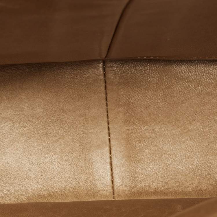 Pre Owned Chanel Gold/Black Python Jumbo Classic Double Flap Bag