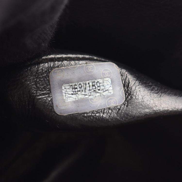 Pre Owned Chanel Matelasse Black Lambskin Leather Backpack 