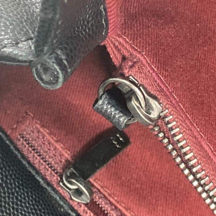 Pre Owned Chanel Cc Coco Mark Quilted Matelasse Blue Caviar Skin 2-Way  Top Handle Chain Shoulder Bag