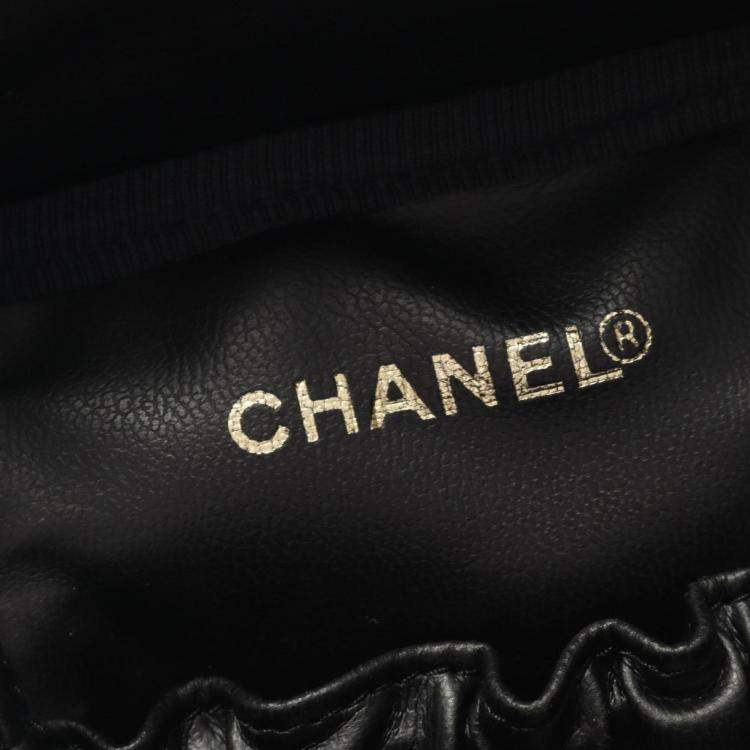 Pre Owned Chanel Coco Mark Handbag Denim Navy