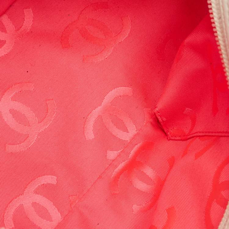 Pre Owned Chanel White/Black Quilted Leather Cambon Ligne Bowler Bag