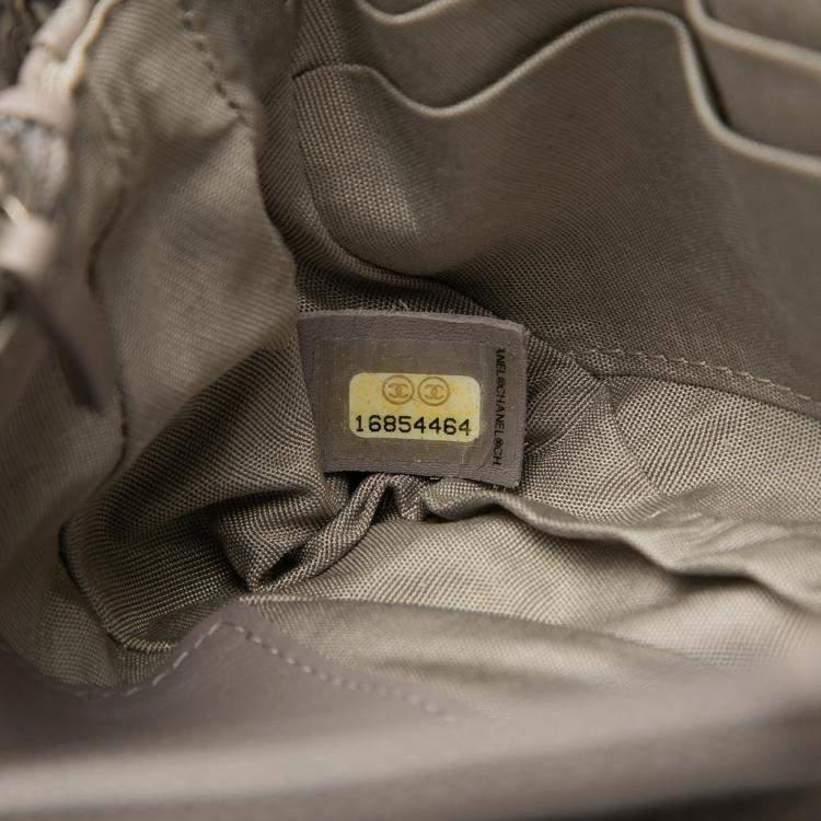 Pre Owned Chanel Brown CC Caviar Half Moon Wallet on Chain