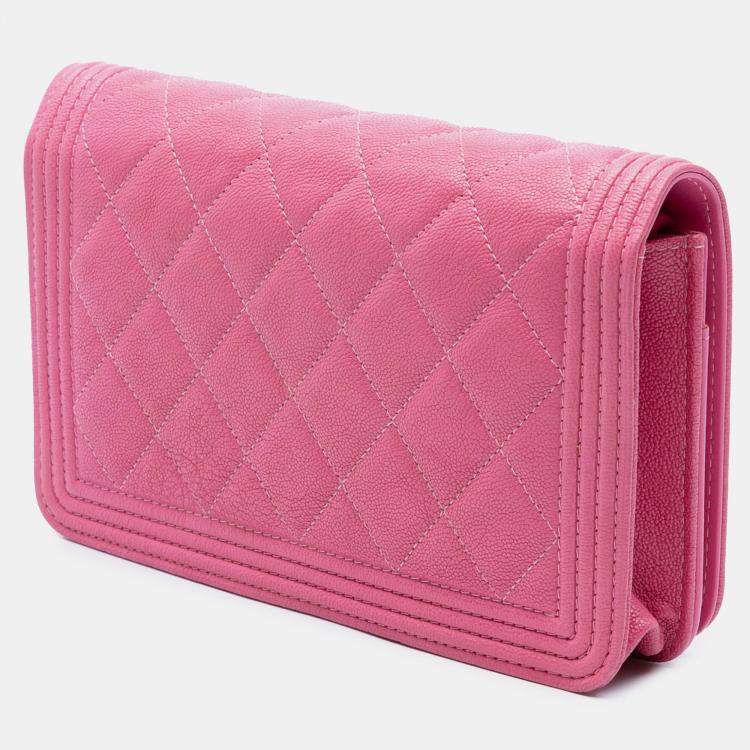 Pre Owned Chanel Small Quilted Caviar Boy Flap