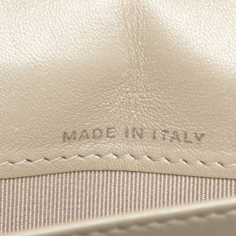 Pre Owned Chanel Olive Quilted Patent Leather CC Zip Around Organizer Wallet