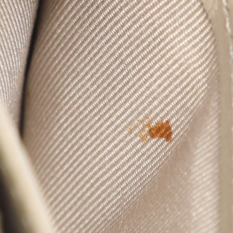 Pre Owned Chanel Olive Quilted Patent Leather CC Zip Around Organizer Wallet