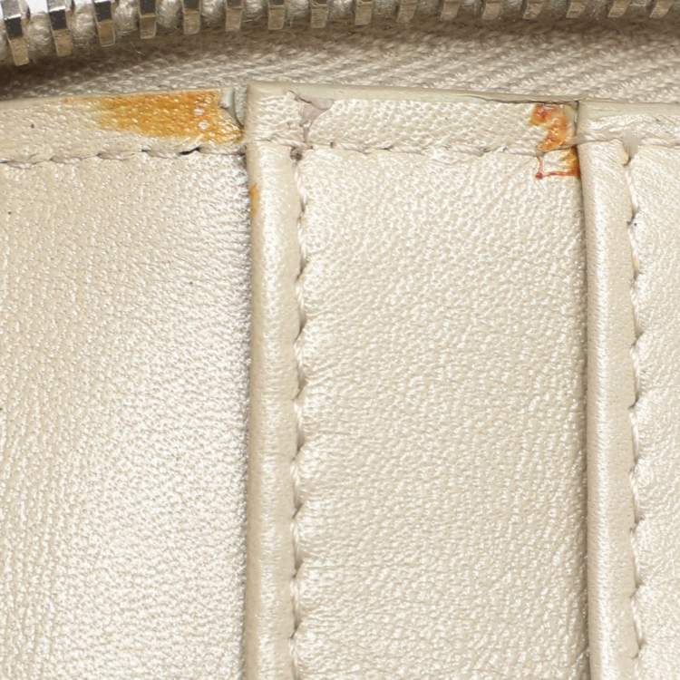 Pre Owned Chanel Olive Quilted Patent Leather CC Zip Around Organizer Wallet