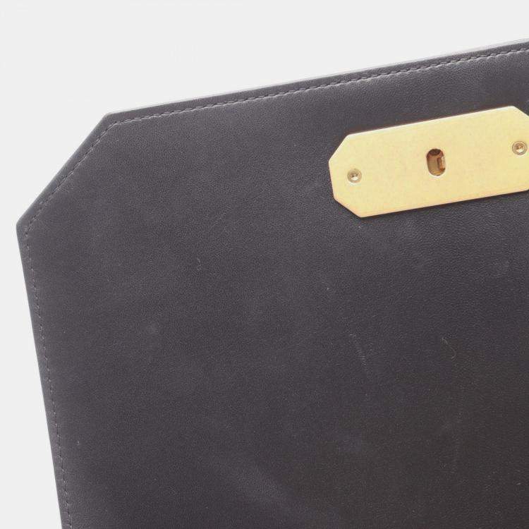 Pre Owned Chanel Octagon CC Small Clasp Quilted Lambskin Flap Bag 