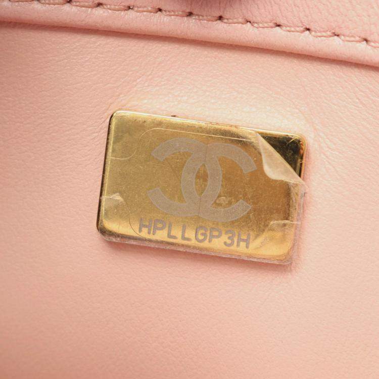 Pre Owned Chanel CC Turnlock Pink Quilted Leather Shoulder Bag