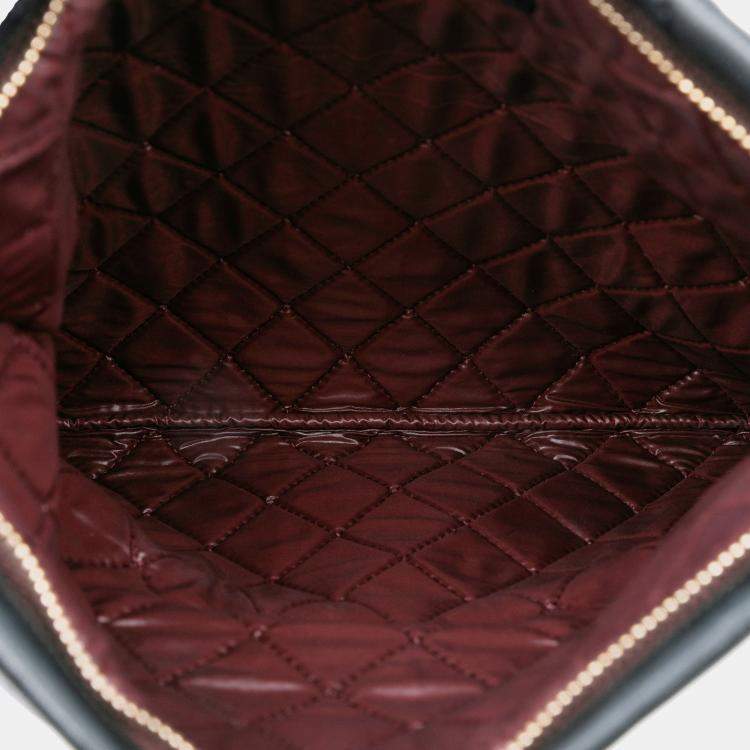 Pre Owned Chanel CC Beauty Quilted Foldover Lambskin Leather Clutch Bag