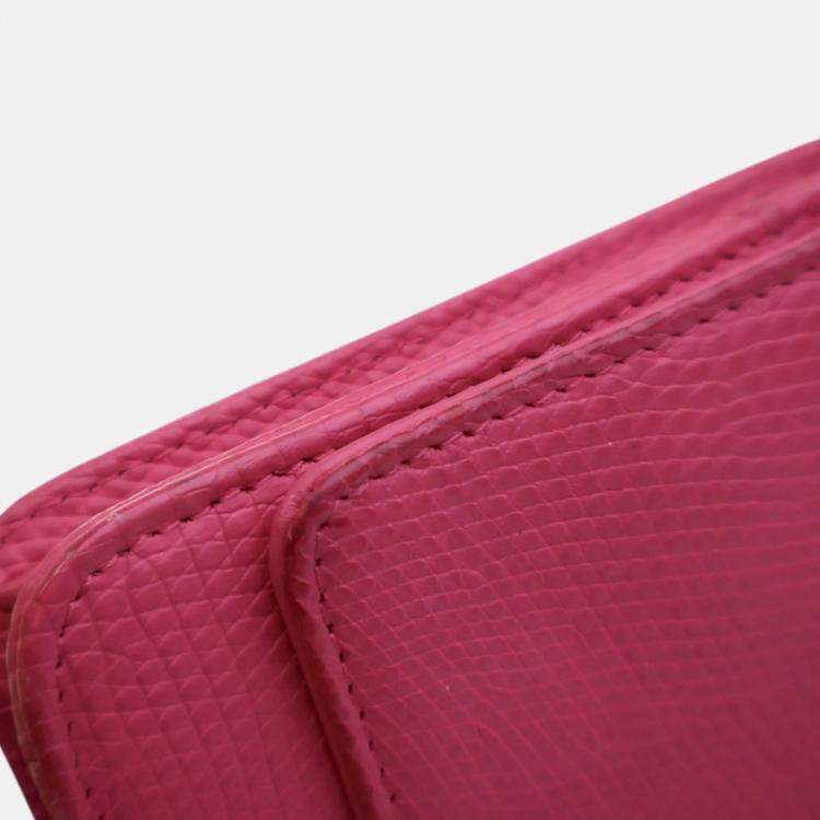 Pre Owned Chanel CC Lizard Embossed Calfskin Leather Wallet on Chain Bag