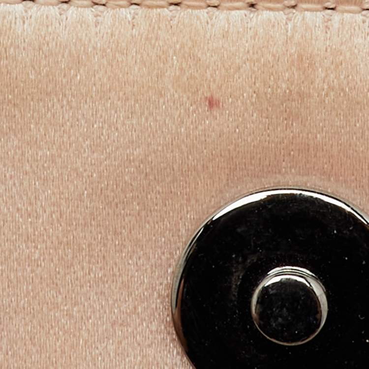 Pre Owned Chanel Black/Beige Lace and Satin CC Bow Clutch