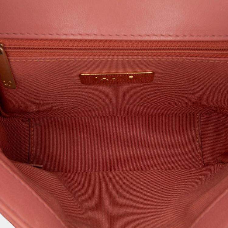 Pre Owned Quilted Chain Infinity Lambskin Leather Top Handle Bag