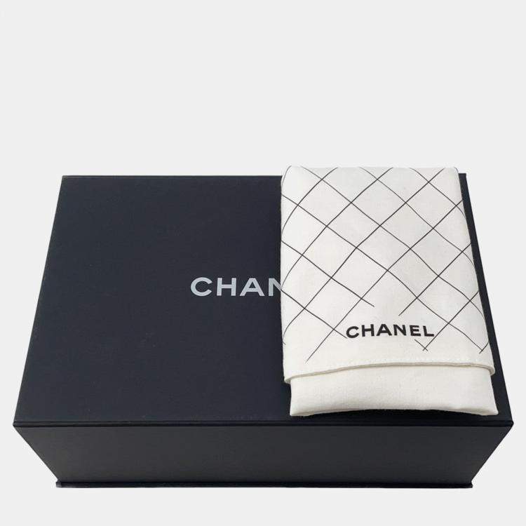 Pre Owned Chanel Matelasse Double Flap Chain shoulder Purple/Black Tweed Size 25