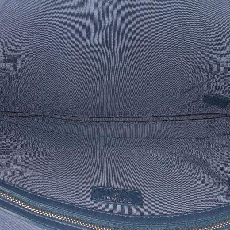 Pre Owned Chanel Quilted O Case Large Lambskin Leather Clutch