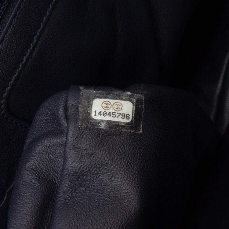 Pre Owned Chanel Coco Cocoon Quilted Caviar Grained Calfskin Leather Bowler Bag