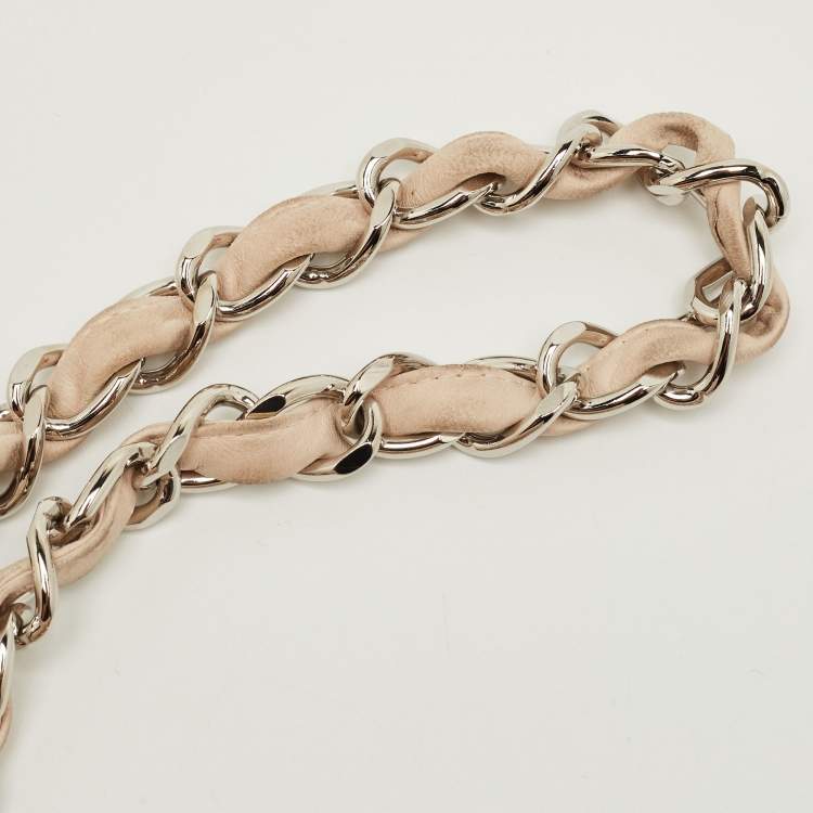 مملوكة مسبقًا حقيبة شانيل جامبو كلاسيك جلد مبطن بيج بقلاب واحد عتيق