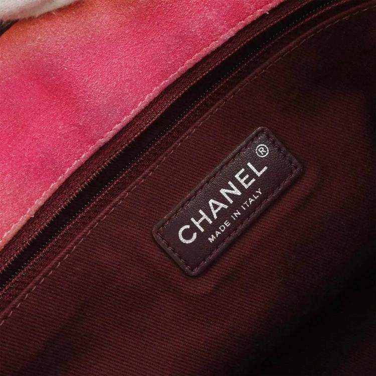 Pre Owned Chanel Yellow Suede Flap Shoulder Bag