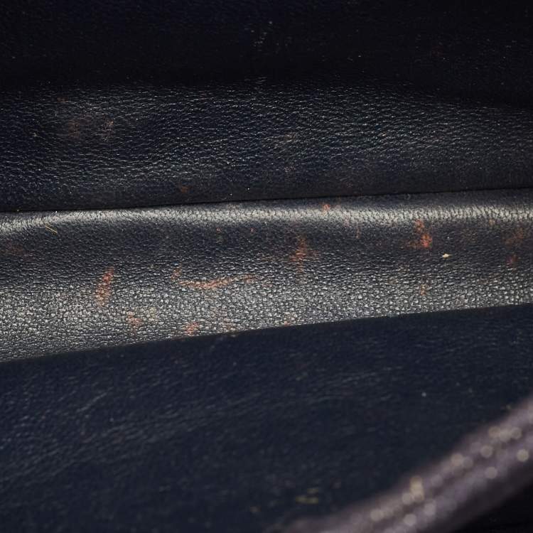 Pre Owned Chanel Navy Blue Quilted Denim Small Trendy CC Top Handle Bag