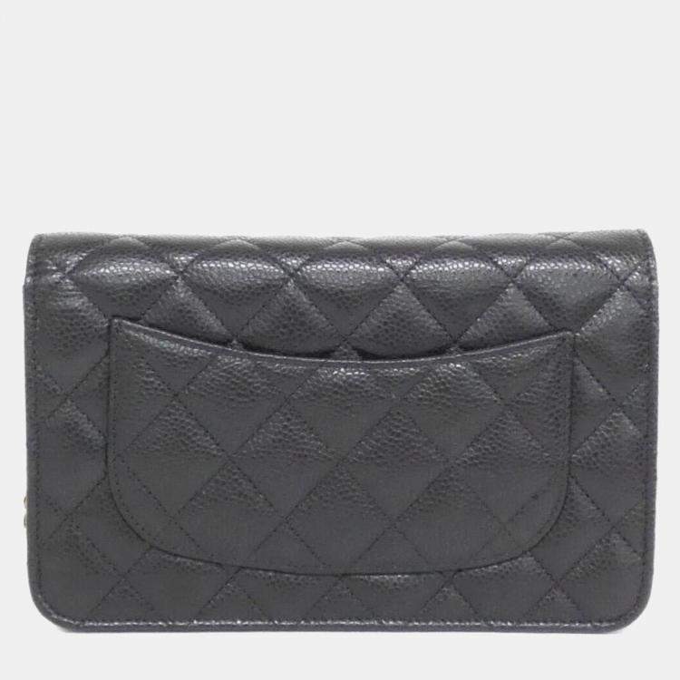 Pre Owned Chanel Timeless Classic Line Chain Wallet