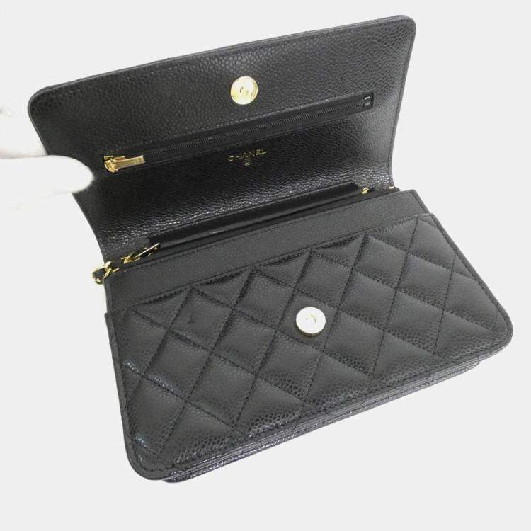 Pre Owned Chanel Timeless Classic Line Chain Wallet