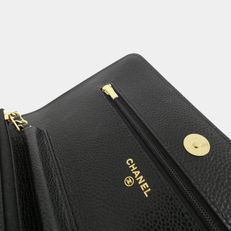 Pre Owned Chanel Timeless Classic Line Chain Wallet