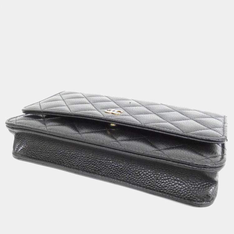 Pre Owned Chanel Timeless Classic Line Chain Wallet