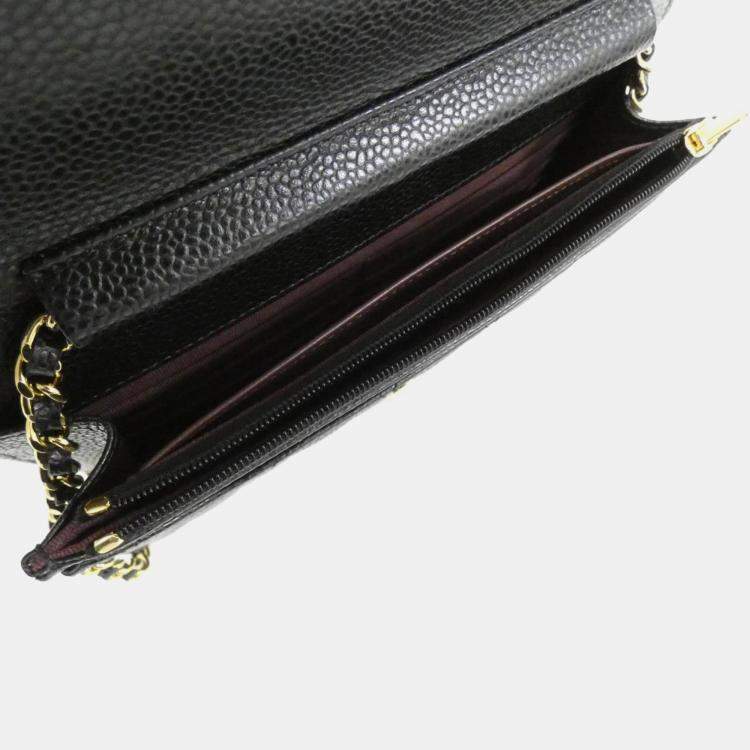 Pre Owned Chanel Timeless Classic Line Chain Wallet