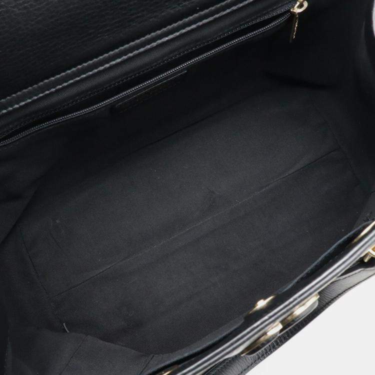 Pre Owned Chanel Small Bag Handbag Chain Shoulder Calfskin Black