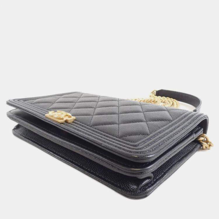 Pre Owned Chanel Boy Line Chain Wallet
