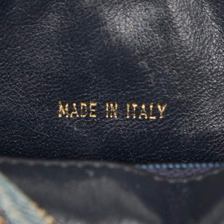 Pre Owned Chanel Coco Mark Matelasse Chain Shoulder Bag In Indigo Blue Denim