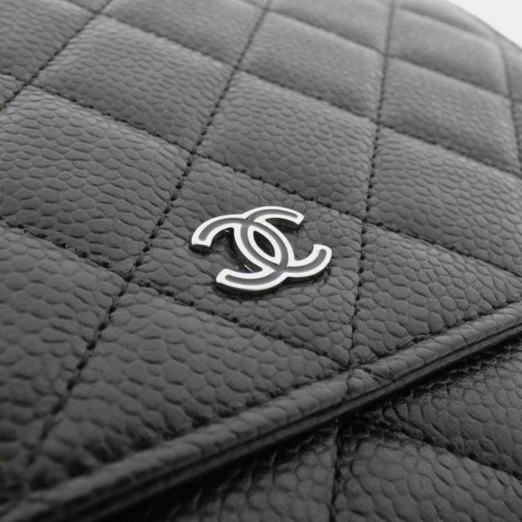 Pre Owned Chanel Timeless Classic Line Chain Wallet