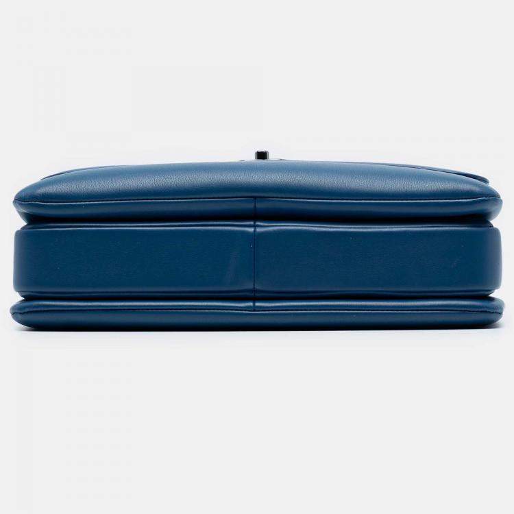 Pre Owned Chanel Blue Medium Lambskin Trendy CC Top Handle Bag