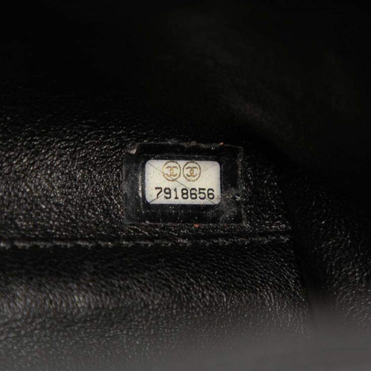 Pre Owned Chanel Black CC Quilted Caviar Kelly Top Handle Bag