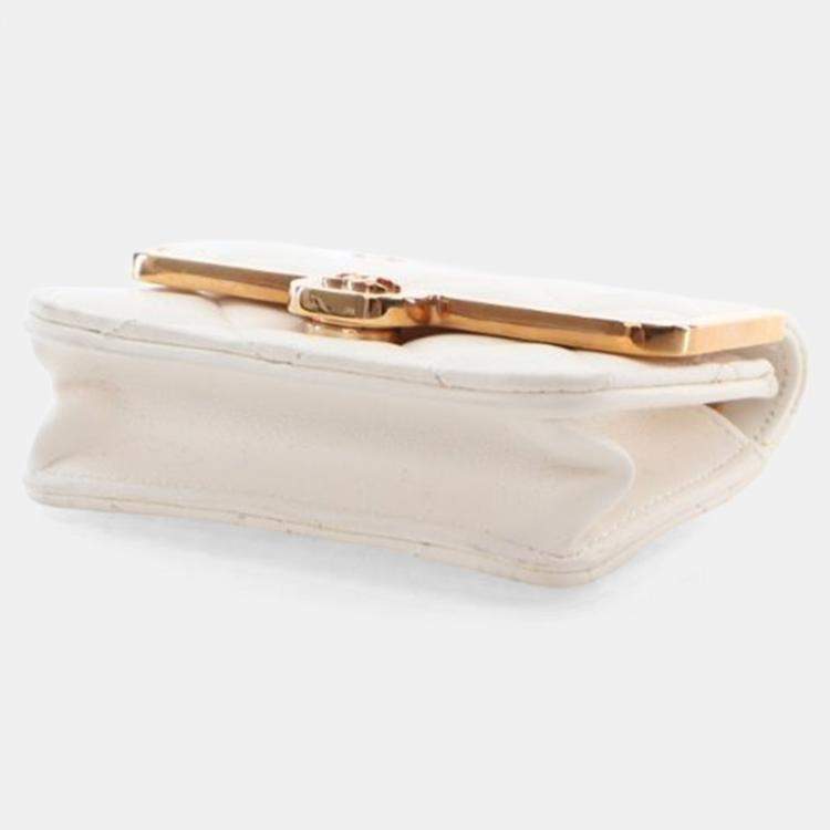 Pre Owned Chanel Mini Lambskin Chain Belt Waist Bag