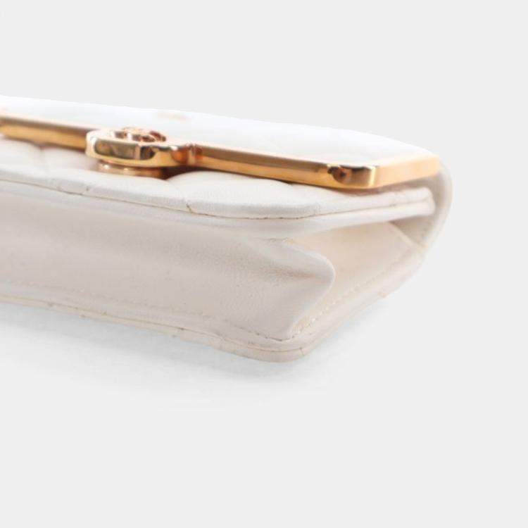 Pre Owned Chanel Mini Lambskin Chain Belt Waist Bag