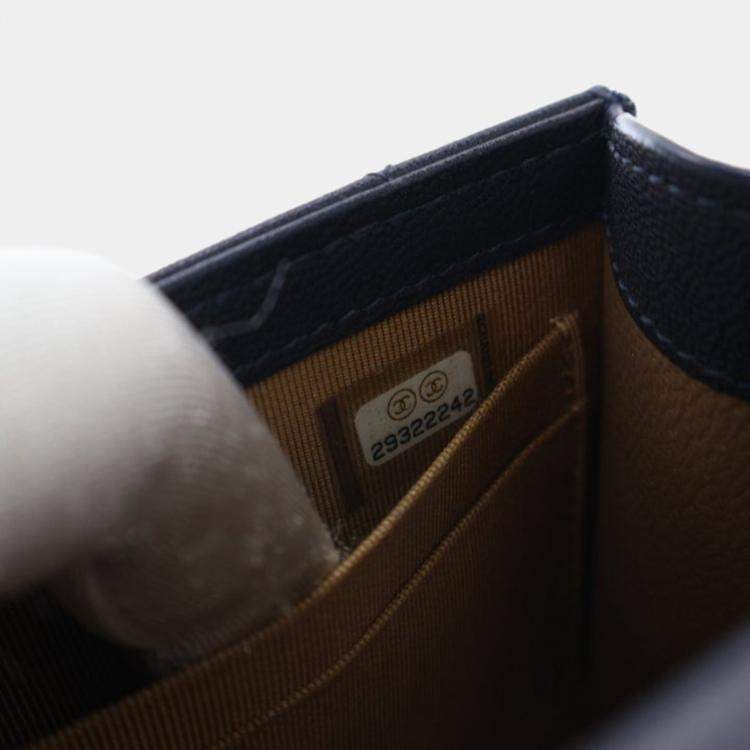 Pre Owned Chanel Mini Goatskin Chic Pearls Flap Clutch