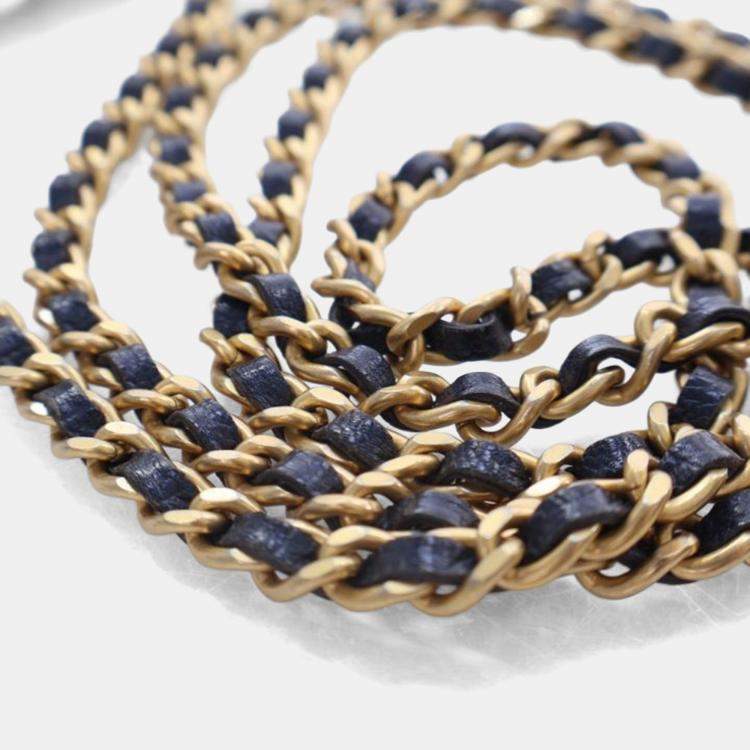 Pre Owned Chanel Mini Goatskin Chic Pearls Flap Clutch