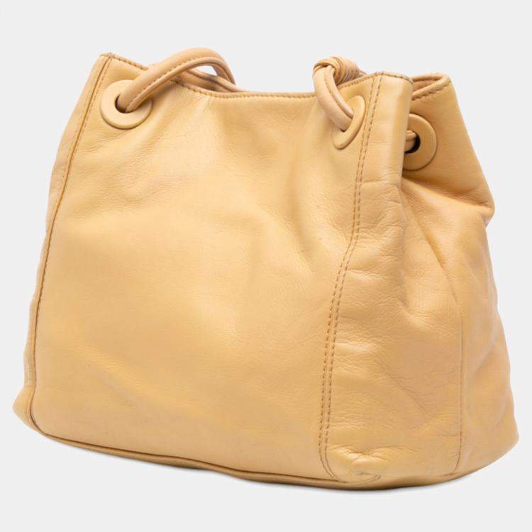 Pre Owned Chanel Brown Lambskin CC Tassel Shoulder Bag